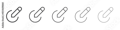 Edit icon flat simple outline logo