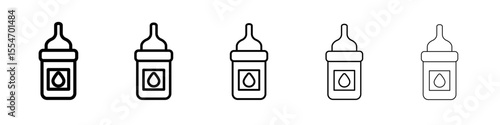 EYE DROP icon flat simple outline logo