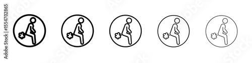 Farting icon flat simple outline logo