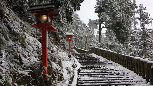 日本、京都,、比叡山、山、冬絶景、雪景色、冬の絶景、ポット、旅行、風景、旅、森,、自然、空,、冬、木、写真素材