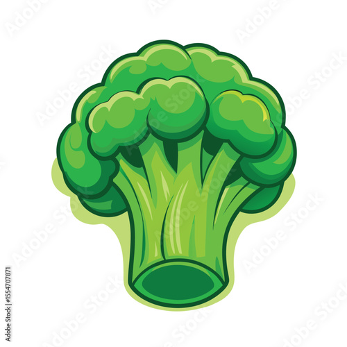 Green broccoli vegetable vector illustration healthy food
