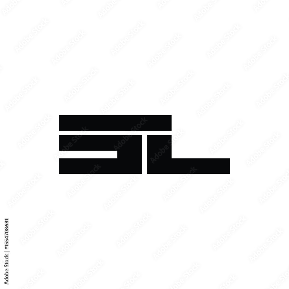 SL monogram logo design letter text name symbol monochrome logotype alphabet character simple logo SL monogram logo design letter text name symbol monochrome logotype alphabet character simple logo