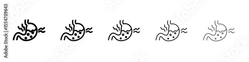 Gastritis icon flat simple outline logo