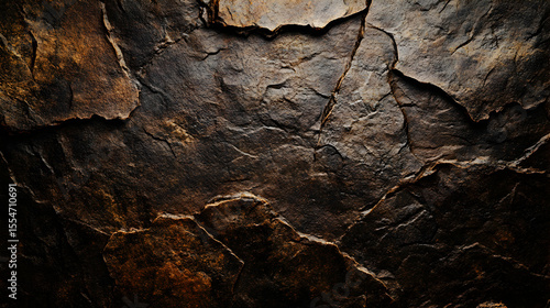 Dark Brown Stone Texture Rough Surface Background,