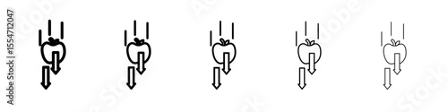 Gravity icon flat simple outline logo