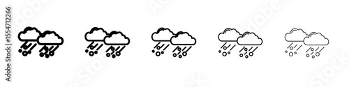 Hail icon flat simple outline logo