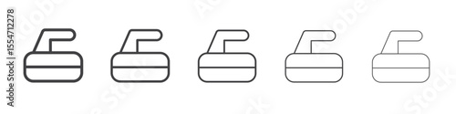 Hair curler icon flat simple outline logo