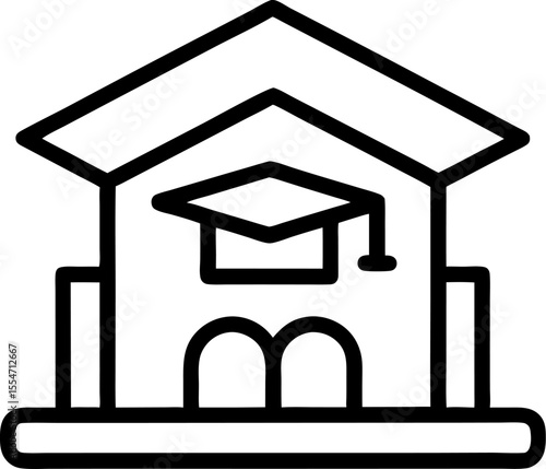 Graduation icon. Solid icon vector illustration. For website design, logo, app, template, ui, etc.