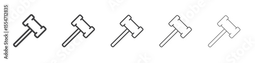 Hammar icon flat simple outline logo