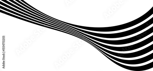 Perspective 3d, geometric line with 3d dimensional effect