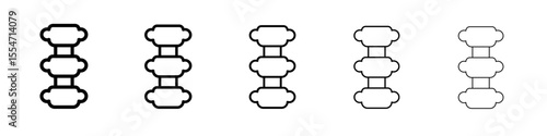 Hernia icon flat simple outline logo