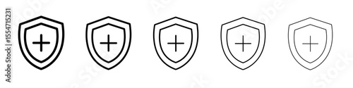 Insured icon flat simple outline logo
