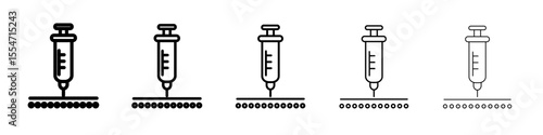 Intradermal injection icon flat simple outline logo