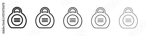 kettlebell icon flat simple outline logo