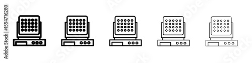 laser lamp icon flat simple outline logo