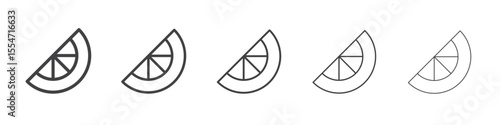 Lemon icon flat simple outline logo