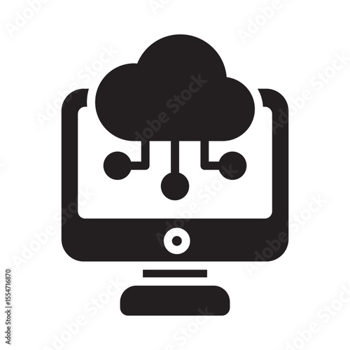 Cloud computing Vector Icon which can easily modify or edit