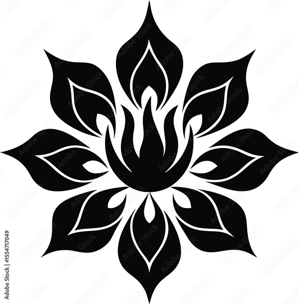 Obraz premium Petal Flame Lotus Symbol