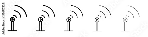Live icon flat simple outline logo