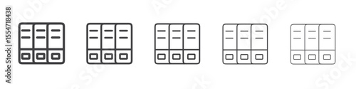 Lockers icon flat simple outline logo