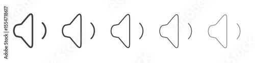 Low volume icon flat simple outline logo
