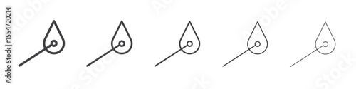 Matchstick icon flat simple outline logo
