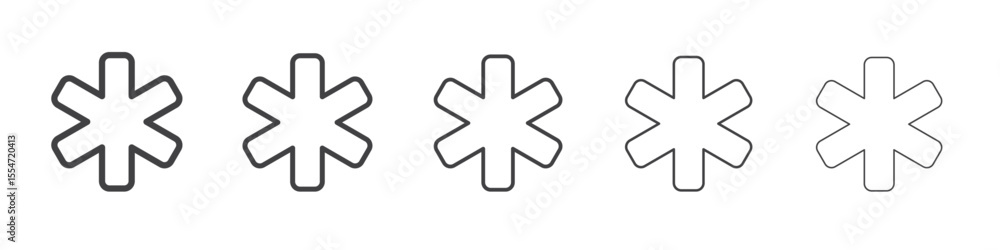 Medical cross icon flat simple outline logo Medical cross icon flat simple outline logo