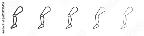 Mechanical leg icon flat simple outline logo