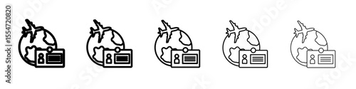 MICE tourism icon flat simple outline logo