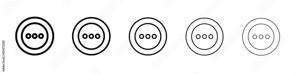 Fototapeta premium more button icon flat simple outline logo