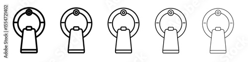 MRI icon flat simple outline logo