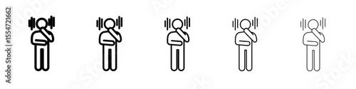 Nausea icon flat simple outline logo