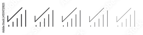 Negative dynamics icon flat simple outline logo