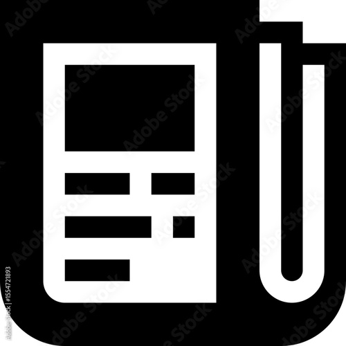 News Paper Daily Newspaper Reading Information Media Publication Icon Vector