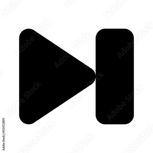 Next Skip Forward Media Player Icon Vector