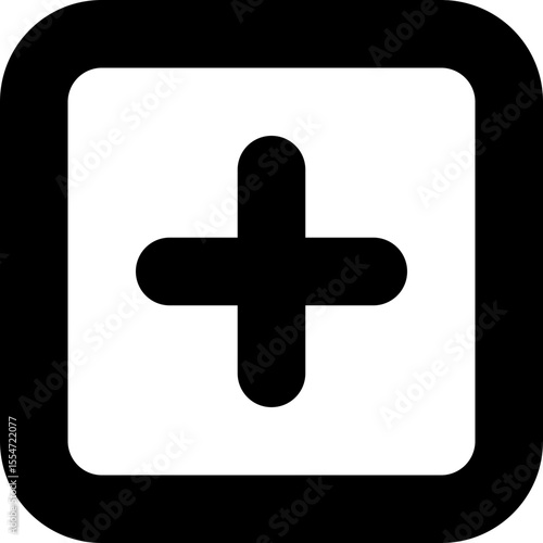 Add Plus Create New Button Icon Vector