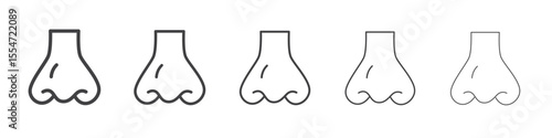 Nose icon flat simple outline logo