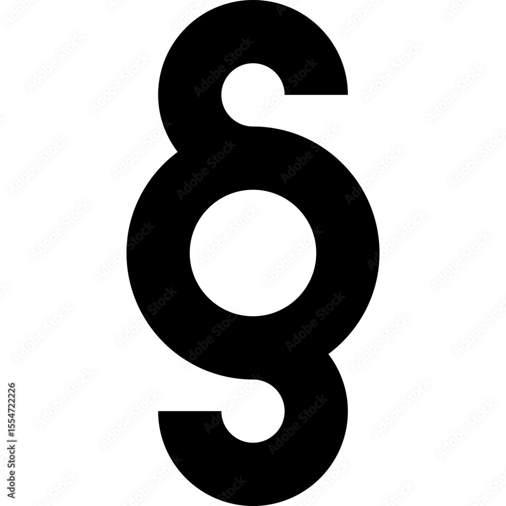 Naklejka premium Paragraph Symbol Icon Vector - Section Mark Symbol for Legal Design