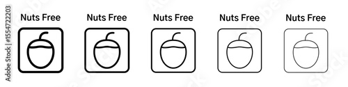 nuts free icon flat simple outline logo