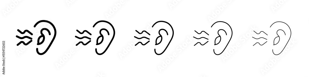 Obraz premium Otitis icon flat simple outline logo