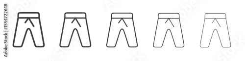 Pants icon flat simple outline logo