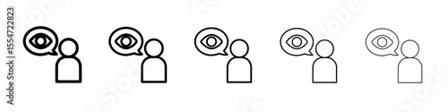 Paranoia icon flat simple outline logo
