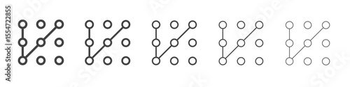 Pattern lock icon flat simple outline logo
