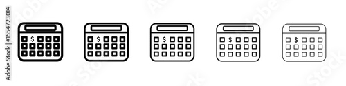 Payday icon flat simple outline logo