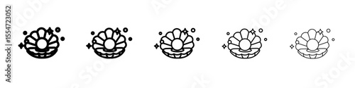 Pearl icon flat simple outline logo