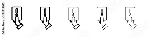 Penalty card sport icon flat simple outline logo