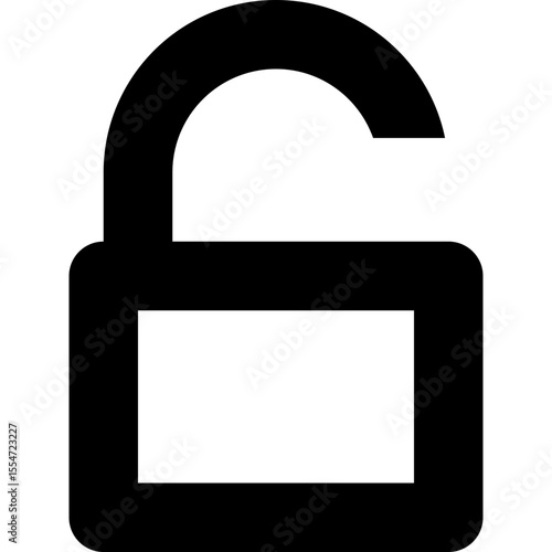 Unlock Padlock Open Security Access Vector Icon