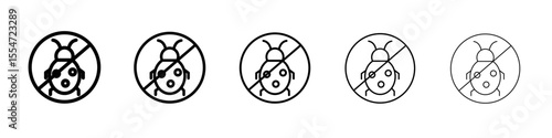 Pest control icon flat simple outline logo