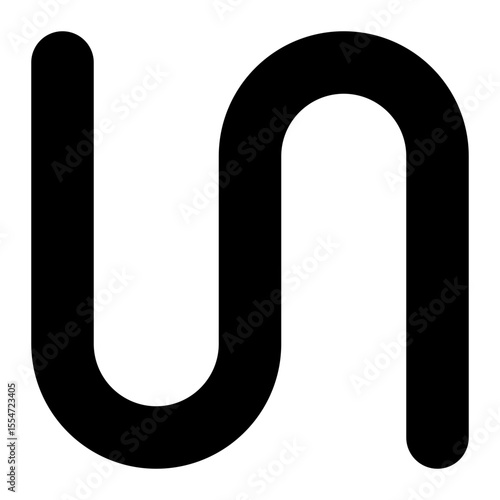 Letter U Typography Alphabet Vector Icon