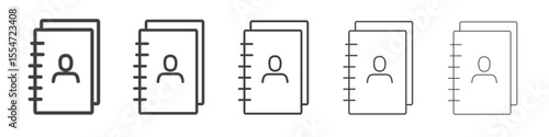 Phonebook icon flat simple outline logo